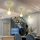 Axyaa Industrial Ceiling Light: Modern Nordic Iron Lamp Shade for Living Room, Bar - E27 Lighting Fixtures