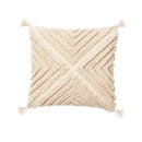 Axyaa Beige Tufted Tassel Pillow Cover 18x18" 12x20" for Couch Bed Living Room