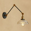 Axyaa Glass Swimming Arm Wall Lamp Retro Reading Lamp Bedside Industrial LED Wall Light