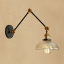 Axyaa Glass Arm Wall Lamp Vintage Retro Industrial LED Fixture