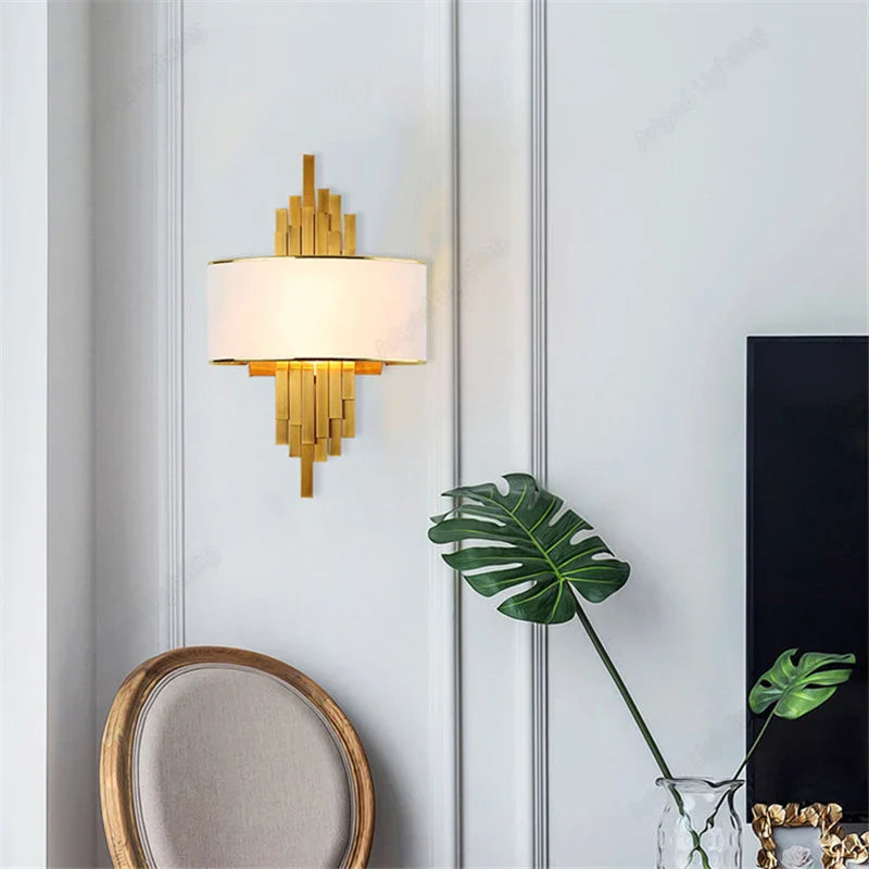 Axyaa Nordic LED Wall Lamp Metal Black/White Bedroom Living Room Decor