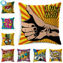 Axyaa POP Art Pineapple Throw Pillow Cover - Modern Decorative Cushion