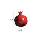 Axyaa Red Pomegranate Flower Vase: Modern Home Decor Ornament