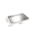Axyaa Stainless Steel Deep Rectangle Serving Tray for Fruits, Buffet, and Kitchen Storage