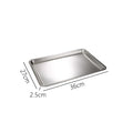 Axyaa Rectangle Stainless Steel Deep Serving Tray for Buffet Fruits and Kitchen Storage