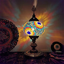 Axyaa Vintage Mosaic Glass Table Lamp Handcrafted Art Deco Bedside Night Light
