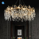 Axyaa Gold Crystal Branches Chandelier - Luxury Hanging Chandelier for Home Decor