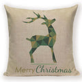 Christmas Cartoon Santa Claus Deer Pillows Covers Merry Christmas Gifts for The New Year by Axyaa