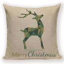 Christmas Cartoon Santa Claus Deer Pillows Covers Merry Christmas Gifts for The New Year by Axyaa
