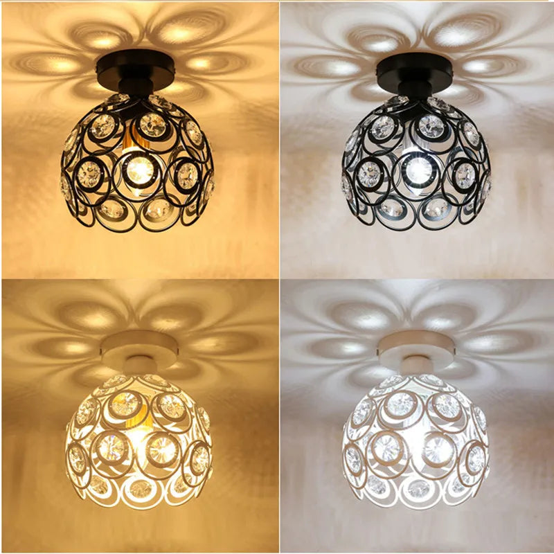 Axyaa Crystal Chandelier Ceiling Light for Bedroom Kitchen Hallway Entryway