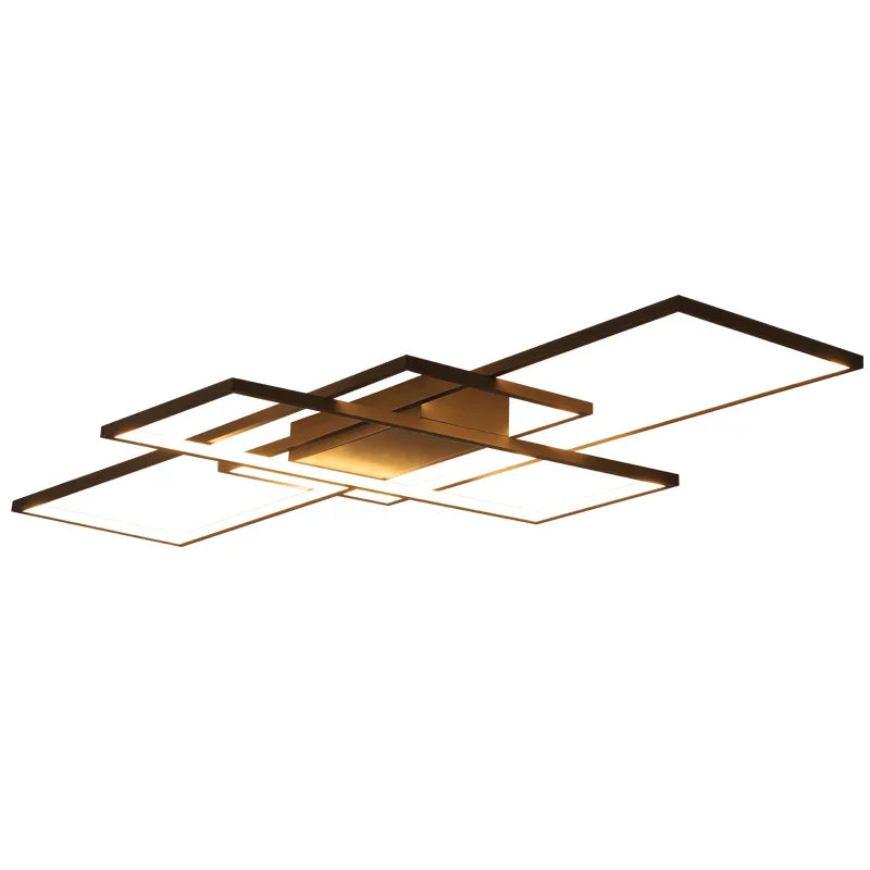 Axyaa Black/White Aluminum LED Chandelier: Modern Ceiling Light Fixture