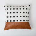 Axyaa Brown Faux Leather Pillow Cover - Home Decor, Couch, Bed - 45x45cm, 35x50cm