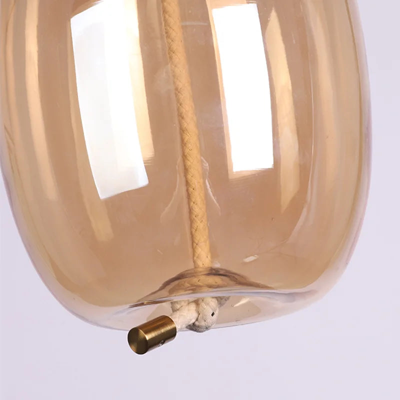 Axyaa Nordic Glass Knot Pendant Chandelier for Modern Bedroom Lighting