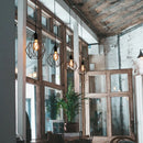 Axya Iron Cage Chandelier Pendant Ceiling Light for Vintage Loft Living Room