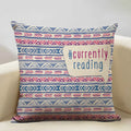 Axyaa Life Beautiful Words Linen Cushion Cover 45x45cm Luxe Bedroom Decor