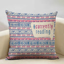 Axyaa Life Beautiful Words Linen Cushion Cover 45x45cm Luxe Bedroom Decor