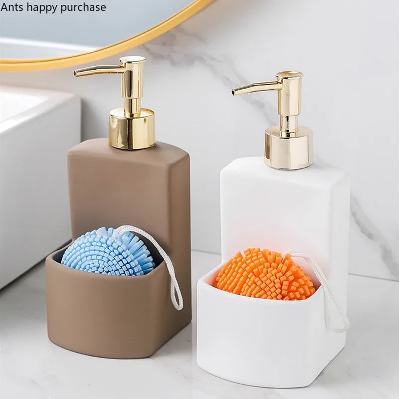 Axya Ceramic Soap Dispenser & Lotion Bottle Set for Home Bathroom Essentials