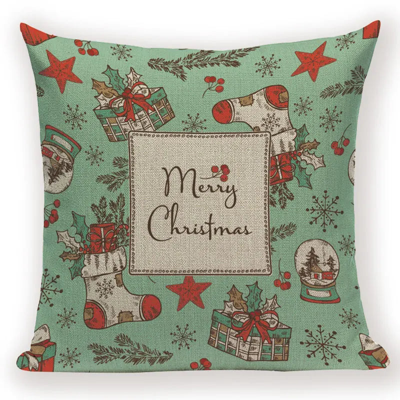 Axyaa Christmas Bed Linen Pillowcase Set for Home Decor and Gifts