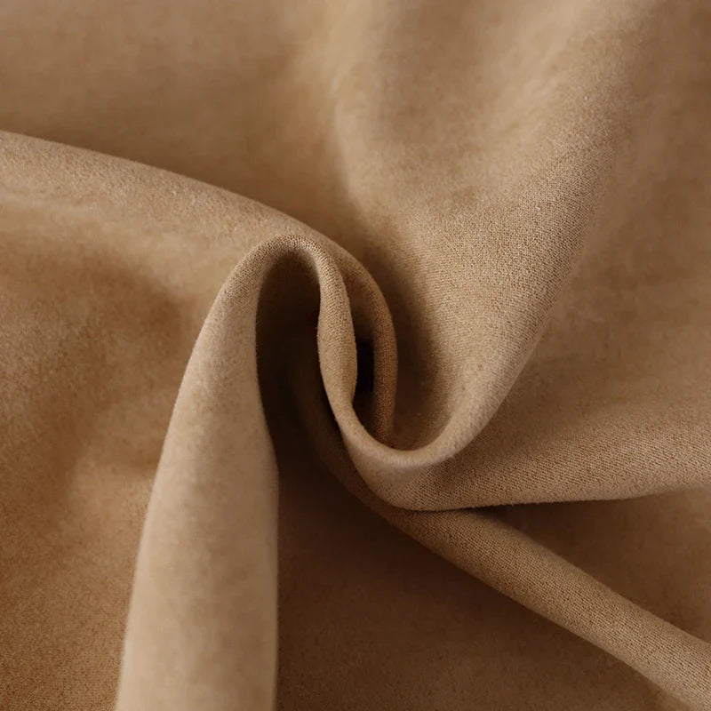 Axyaa Soft Faux Suede Ruffle Cushion Cover for Home Decor