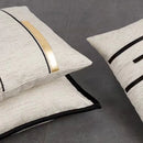 Axyaa Black Stripe Jaquard Cushion Cover for Home Decoration, 45x45cm/30x50cm