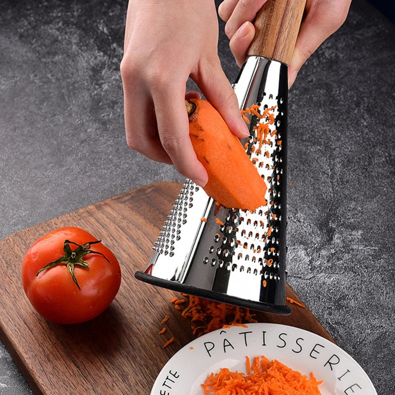 Axyaa Wooden Handle Food Processor Grater Slicer for Fruits & Vegetables