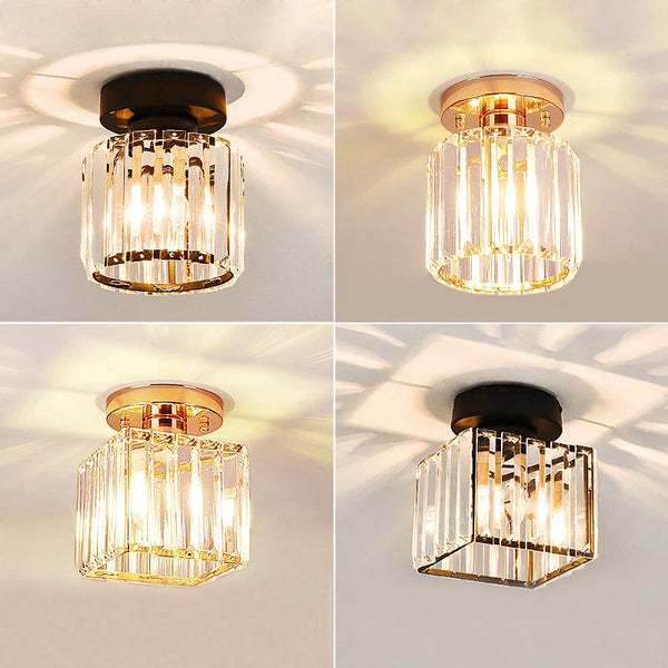 Axyaa Modern Luxury Crystal Ceiling Light for Corridor and Balcony