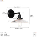 Axyaa Glass Ball Industrial Wall Sconce Black Loft Hallway Stair Bathroom Mirror Light