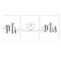 Axyaa Heart Calligraphy Poster Black White Minimalist Wall Art Print