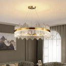 Axyaa Crystal Chandelier Pendant Light Modern Luxury Dining Room Hall Lamp