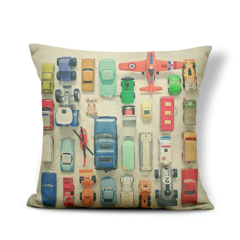 Axyaa Retro Record Camera Pillow Cover - 45X45CM