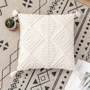 Axyaa Ivory Loop Tufted Cotton Cushion Cover for Home Decor