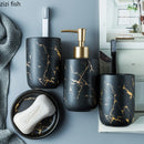 Axya Nordic Gold Ceramic Bathroom Accessories Set