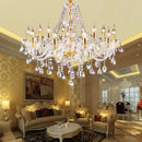Modern Gold/Silver K9 Crystal Chandelier Light by Axyaa: Sleek Living Room & Bedroom Lighting