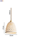 Axyaa Nordic Ceramic Pendant Lamp Modern Japanese Style Copper Hanging Light