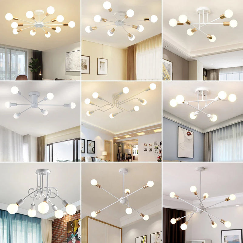 Axyaa Retro Nordic Sputnik Chandelier for Home Decor.
