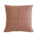 Axyaa Faux Leather Cushion Cover 45x45cm Ivory Green Orange Brown Coral for Home Decor