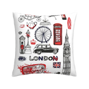 Axyaa Nordic Linen Graffiti Cushion Cover for Sofa Decoration