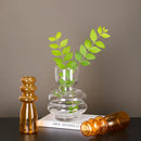 Axyaa Glass Vase Hydroponic Flower Pot Modern Home Desk Decoration Feature