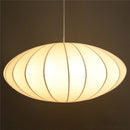 Axya White Silk Pendant Light: Modern Nordic Living Room Decor, Cafe Hanging Lamp
