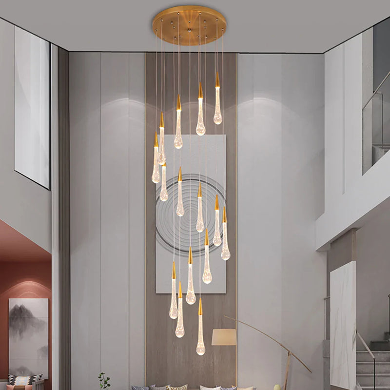 Axyaa Villa Staircase Pendant Lights, Long Cable Hanging Lamps for Restaurant and Bars