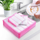 Axyaa Microfiber Scouring Pad Dish Cleaning Cloth Set of 10