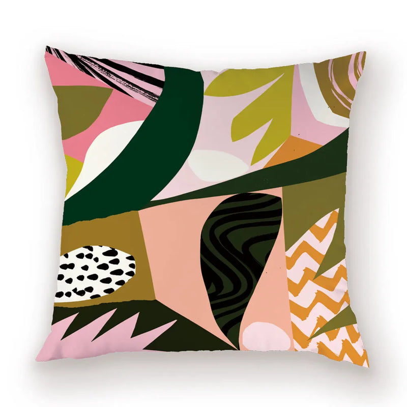 Axyaa Abstract Splice Pattern Pillow Case Bohemian Cushion Cover