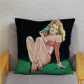 Axyaa European Sexy Women Polyester Cushion Cover 45x45cm - Chic Home Decor