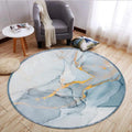 Nordic Geometric Print Round Carpet for Home Decor by Axyaa