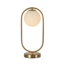 Axyaa Frosted Glass LED Table Light - Black & White Glass Decor Ball, Small Size