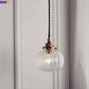 Axyaa Nordic Glass Ball Pendant Light - Copper Vintage Hanging Lamp