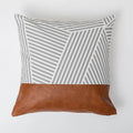 Axyaa Brown Faux Leather Pillow Cover - Home Decor, Couch, Bed - 45x45cm, 35x50cm