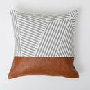 Axyaa Brown Faux Leather Pillow Cover - Home Decor, Couch, Bed - 45x45cm, 35x50cm