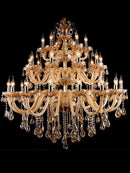 Axyaa Modern Luxury Crystal Villa Chandelier Lighting Amber Silver Silver