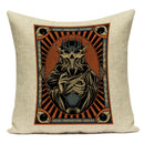 Axyaa Retro Pet Pattern Cushion Cover - Decorative Sofa Linen Pillow Case